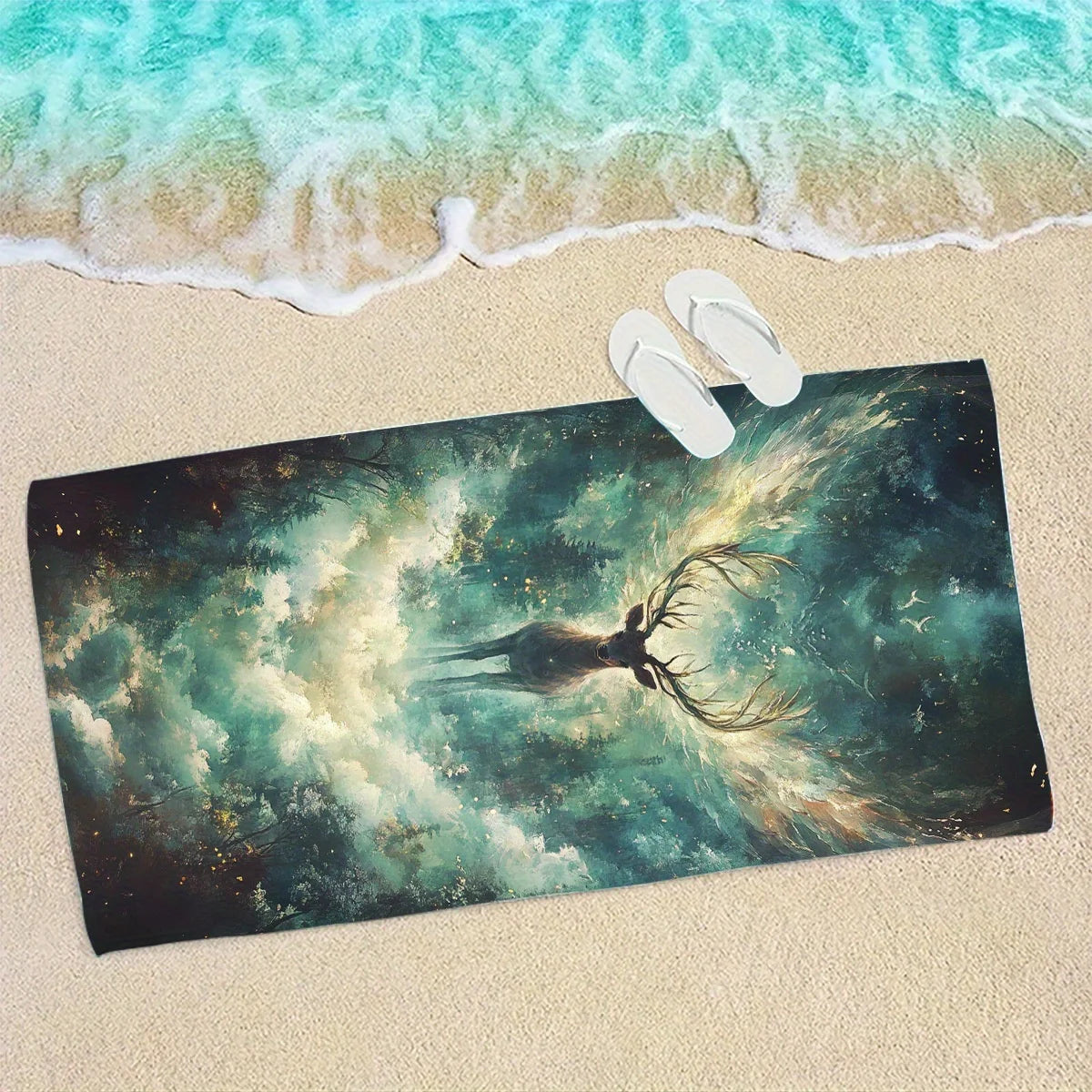 serviette de bain cerf 4