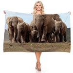 Serviette de plage éléphant safari - Vignette | Serviettes de bain 
