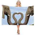 Serviette de plage éléphant safari - Vignette | Serviettes de bain 