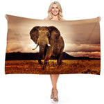 Serviette de plage éléphant safari - Vignette | Serviettes de bain 