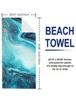 Serviette de plage turquoise - Vignette | Serviettes de bain 