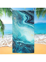 Serviette de plage turquoise - Vignette | Serviettes de bain 
