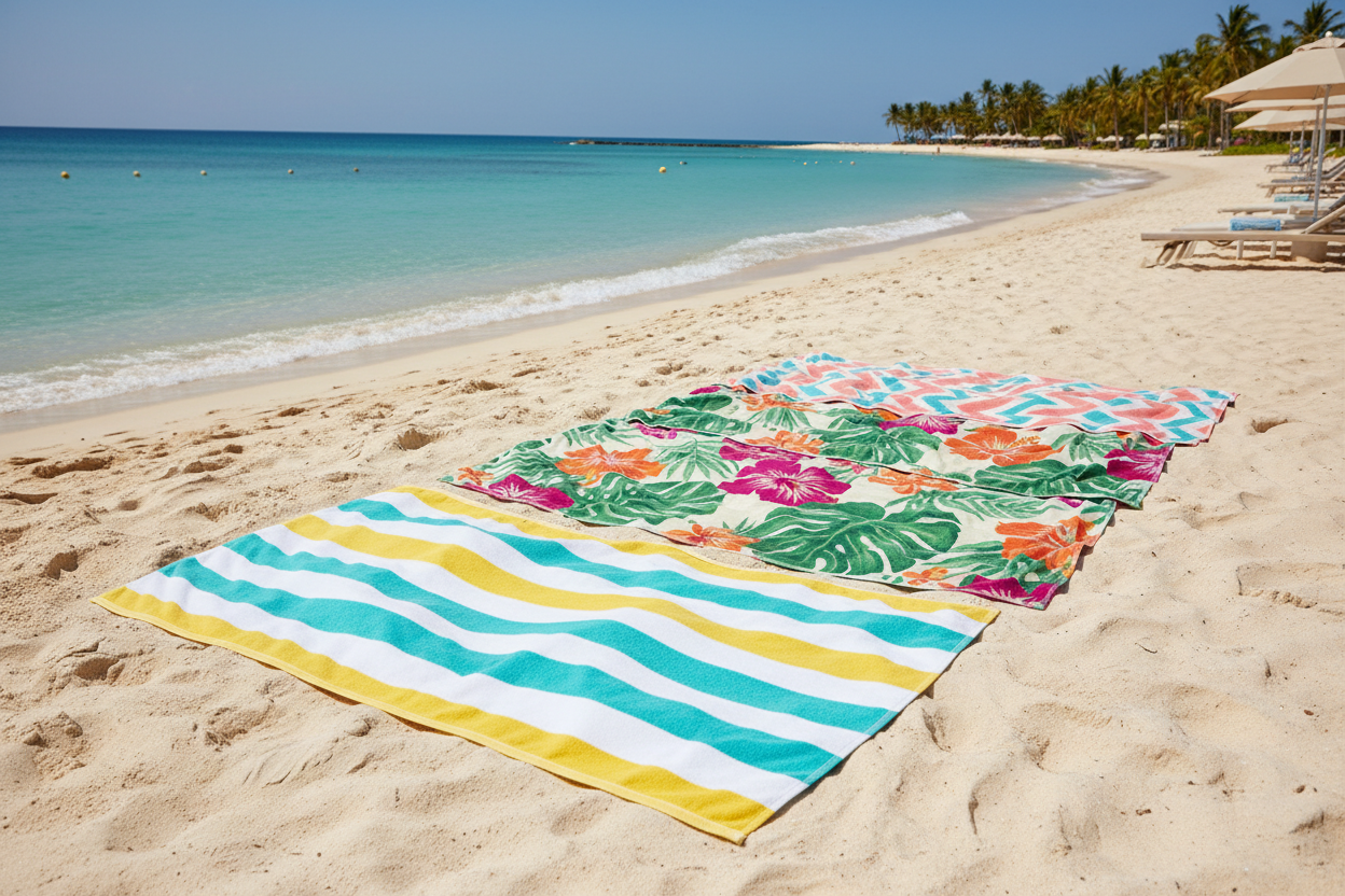 serviettes de plage