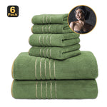 Ensemble 6 serviettes de bain microfibre - Vignette | Serviettes de bain 