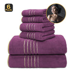 Ensemble 6 serviettes de bain microfibre - Vignette | Serviettes de bain 