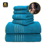 Ensemble 6 serviettes de bain microfibre - Vignette | Serviettes de bain 